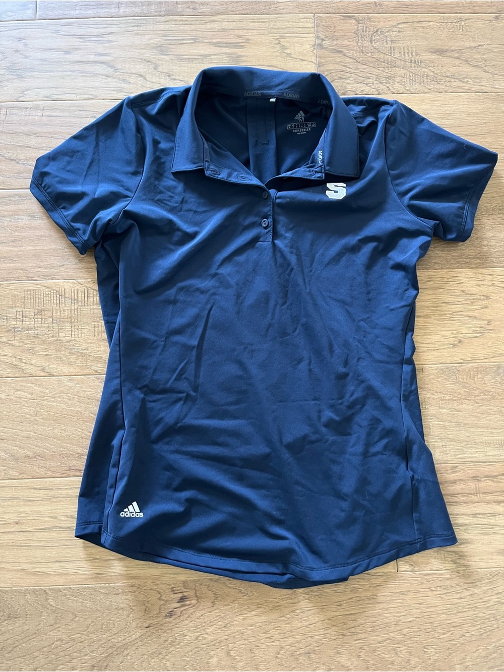 adidas Womens Navy Blue Polo Top